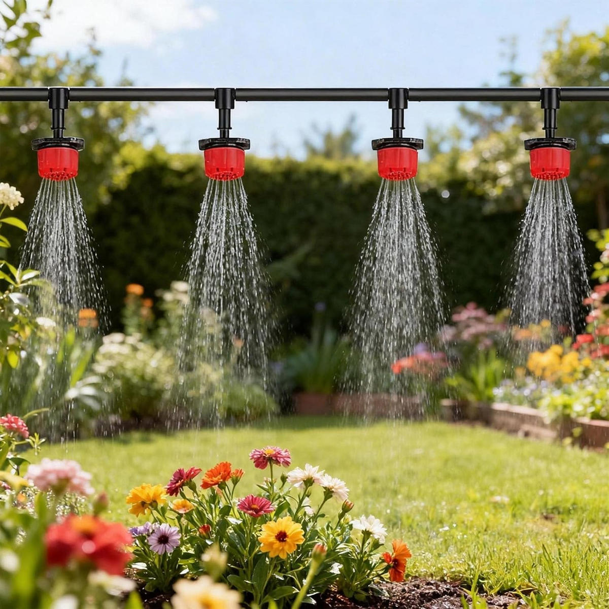 BEWÄSSERUNGSSYSTEM Tropfbewässerungsset 30m, verstellbare Düsen - Schwarz, Kunststoff (3000/1/1cm) - Weltevree