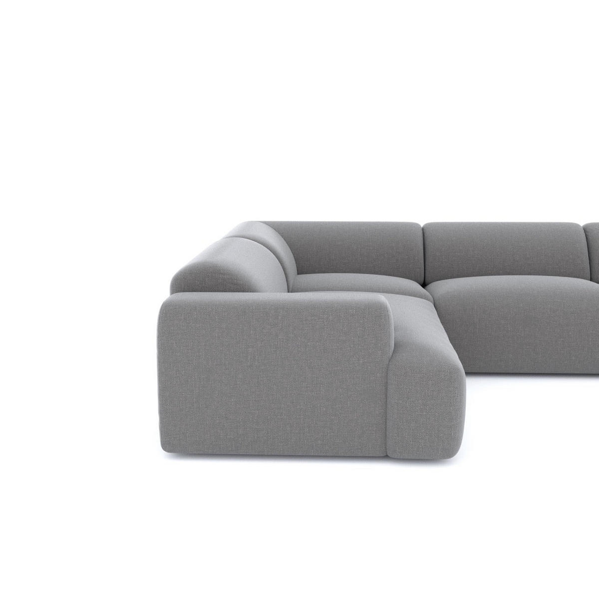 WOHNLANDSCHAFT Rastergewebe Hellgrau 354cm - Hellgrau/Grau, Textil (354/73/200cm) - Sia Home