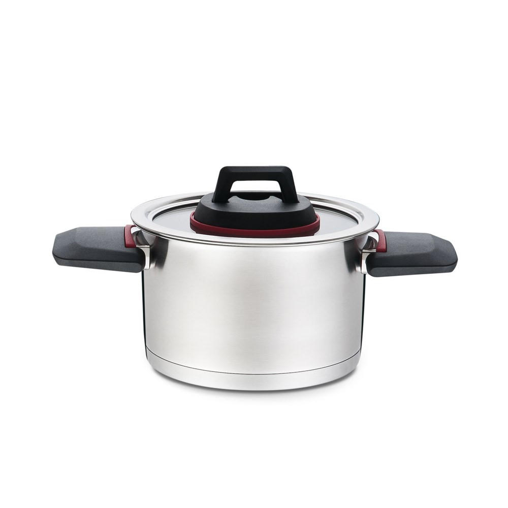 TOPF Silber 34/24/16.8 cm MR353024 - Silberfarben, Metall (24cm) - Maestro 