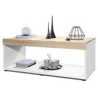 COUCHTISCH Pure Tischplatte und Blenden in Eiche sägerau - Eiche San Remo, Holzwerkstoff (58/104/40.5cm) - Vladon