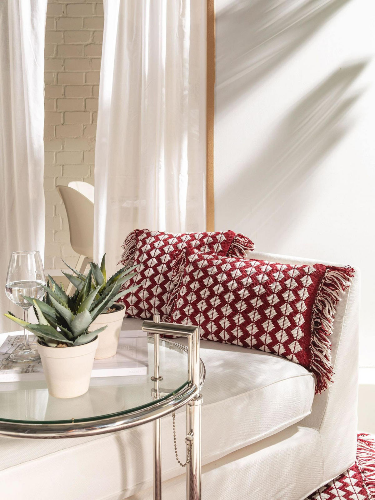OUTDOORKISSEN Morty Rot 30x50 cm - Rot, Textil (30/1cm) - KUNSTLOFT