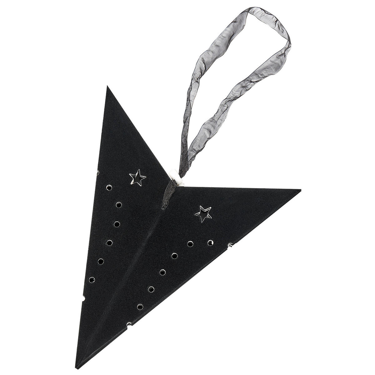 WANDOBJEKT Schwarz Motti - Schwarz, Papier (45/45/18cm) - Beliani