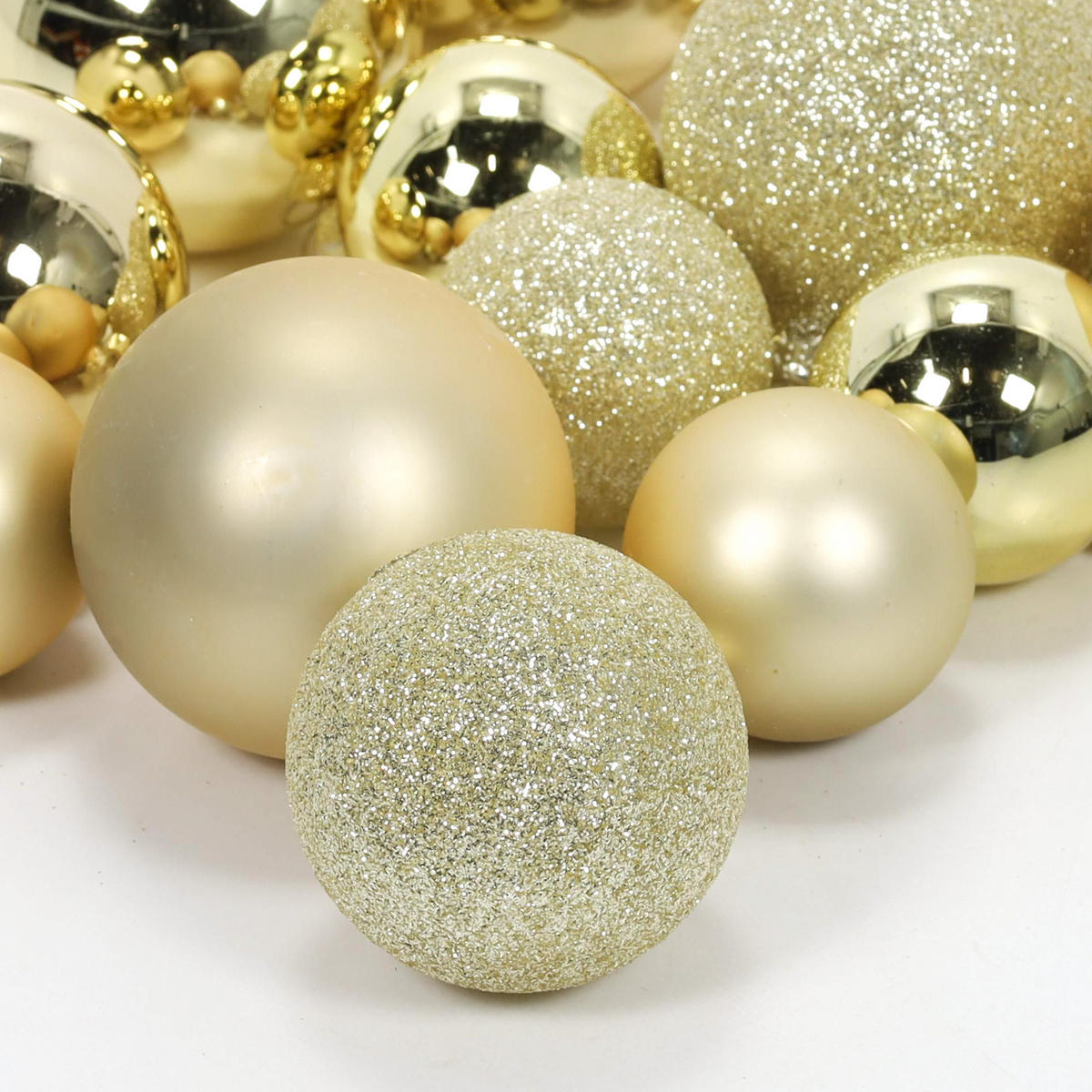 CHRISTBAUMKUGELN Glas gold 34 Stk. - Goldfarben, Glas (13/26.5/26.5cm) - Home Styling Collection