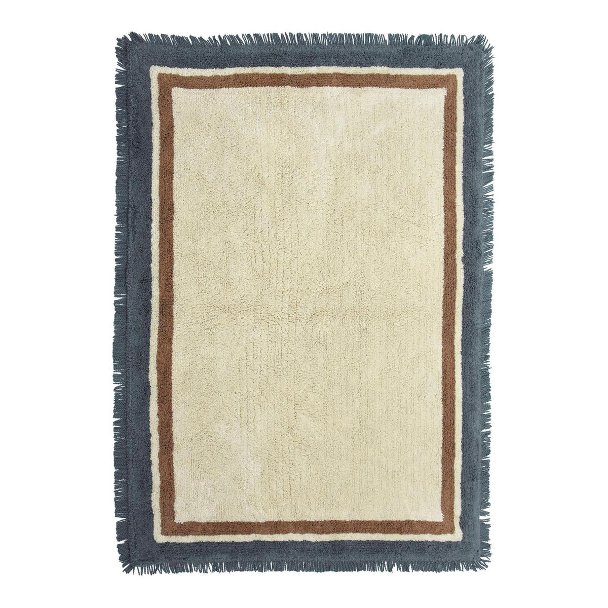 KINDERTEPPICH aus Baumwolle blau - Blau, Naturmaterialien (200/290cm) - AFK Living