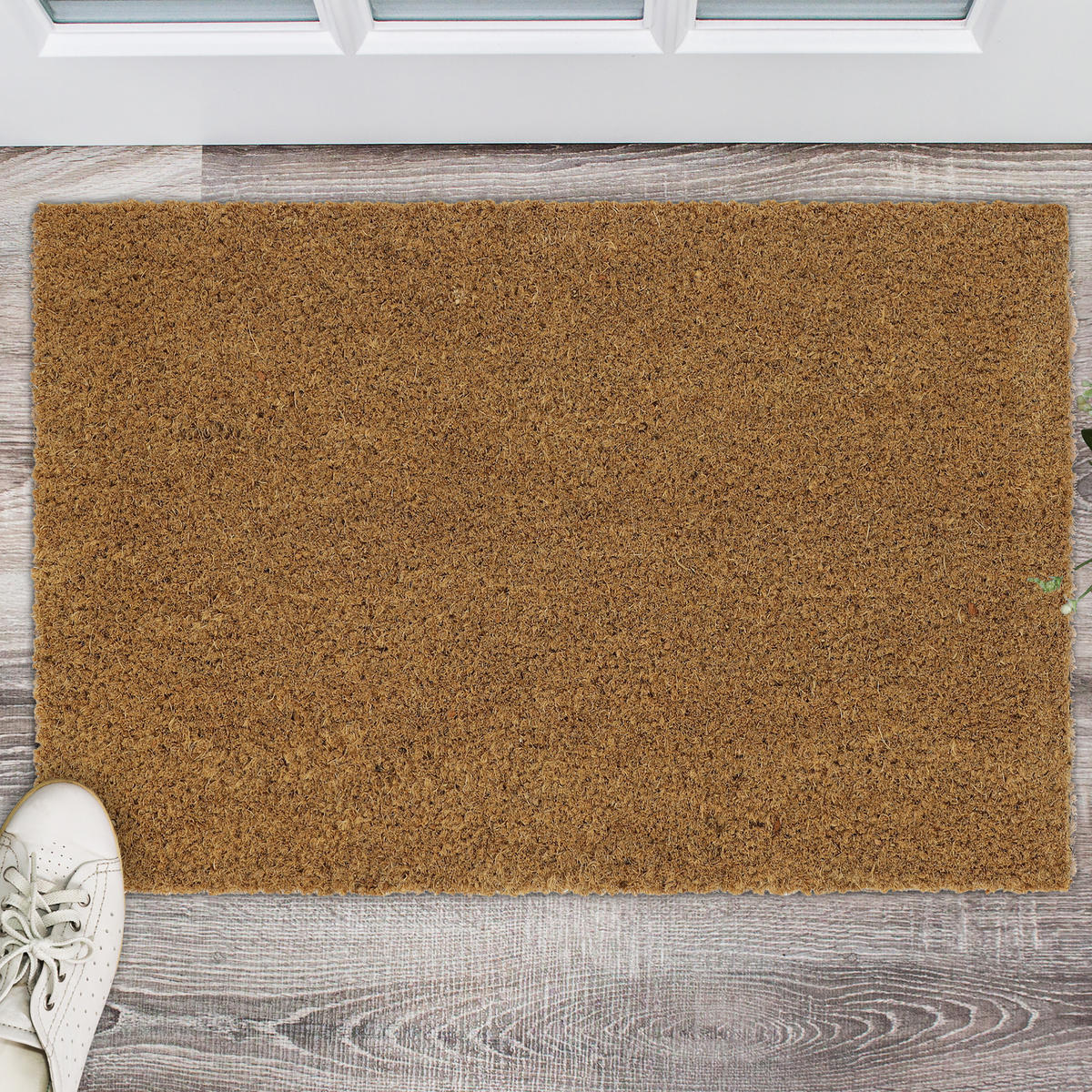 FUSSMATTE - Hellbraun, Kunststoff/Textil (60/40cm) - Relaxdays