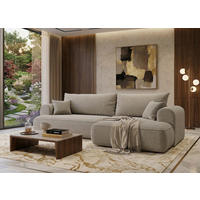 BIG-SOFA Vitton Beige Rechts - Beige, Textil (260/85/200cm) - B&B Home