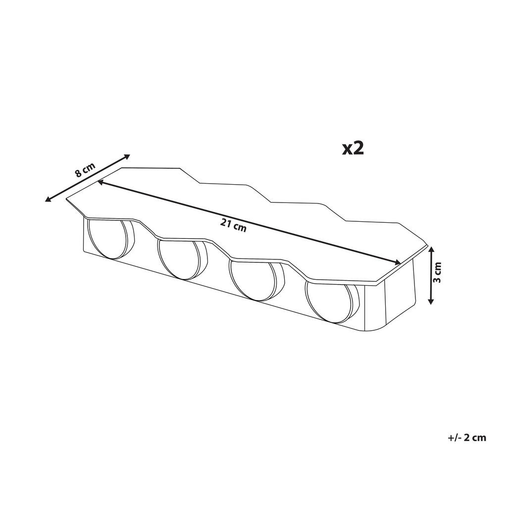 Thumbnail - Beliani Aussenwandleuchte, Schwarz, Metall, 21x8x3 cm, Lampen & Leuchten, Außenbeleuchtung, Außenwandleuchten