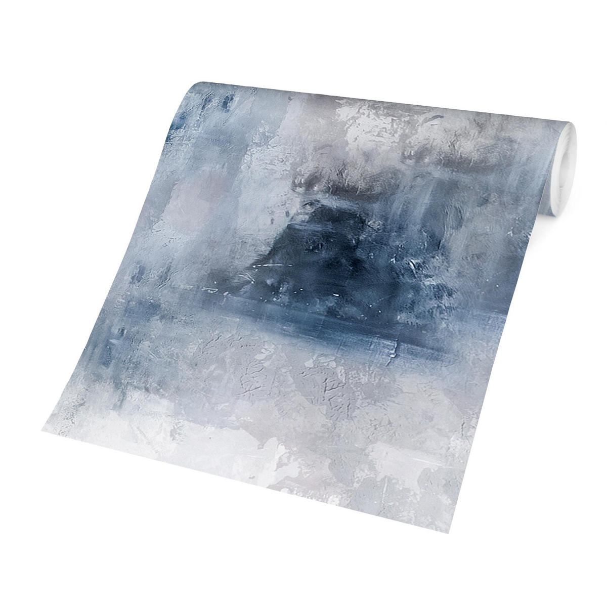 FOTOTAPETE Shabby Betonwand Putz Blau 288/190 cm - Blau, Papier (288/190cm) - Bilderwelten