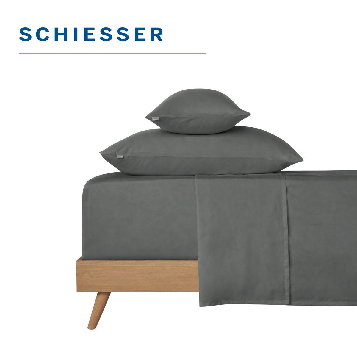 BETTLAKEN Smoothy - 100% Baumwolle - 160x260 cm - Grau - Grau, Textil (160/260cm) - SCHIESSER