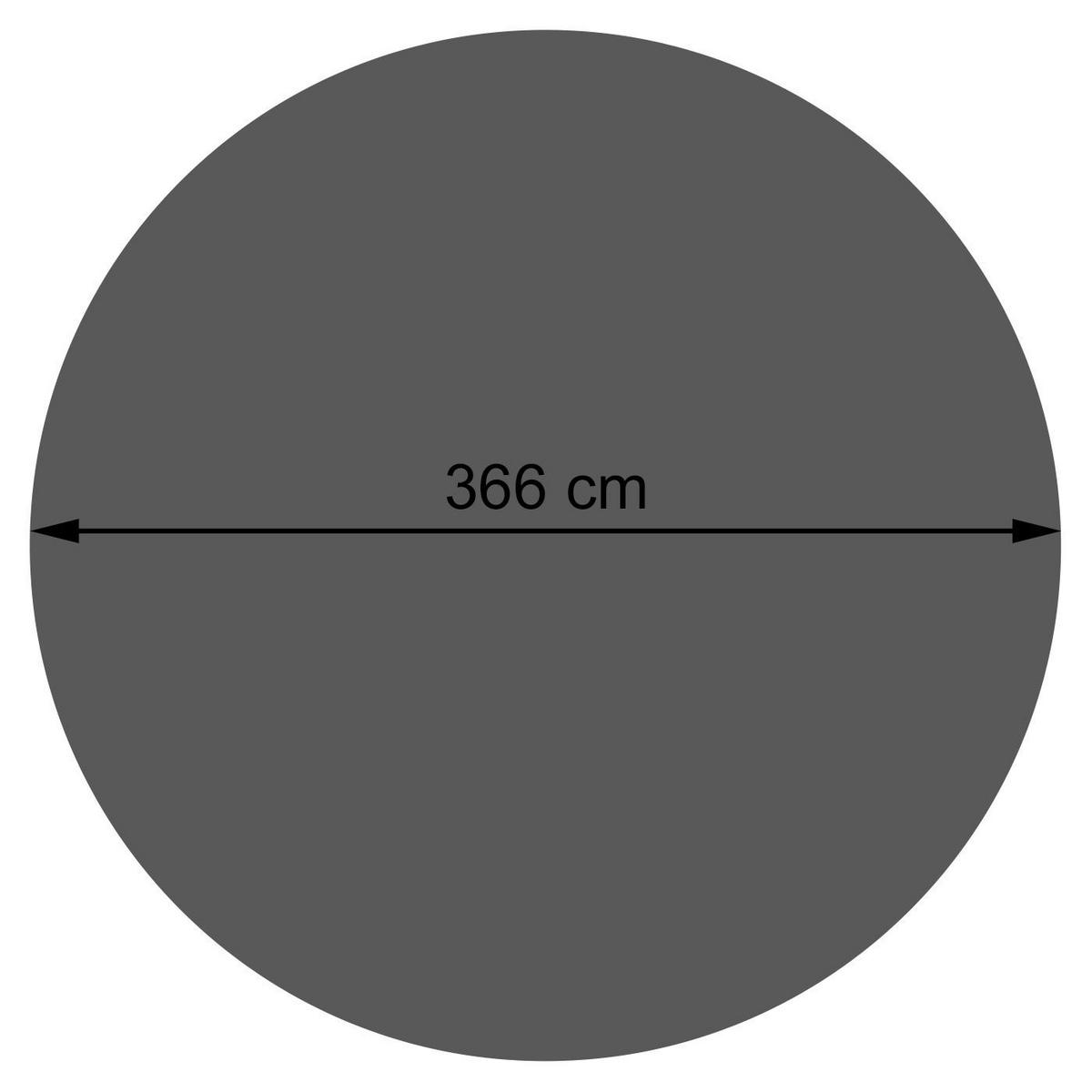 POOL-ABDECKUNG Schwarz - Schwarz, Kunststoff (366/366cm) - MCW