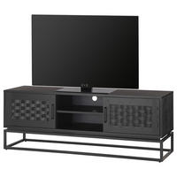 TV-LOWBOARD - Holzwerkstoff / Metall - Schwarz, Holzwerkstoff/Metall (150/55/40cm) - home24
