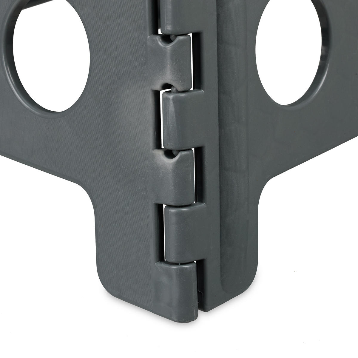 KLAPPHOCKER - Grau, Kunststoff/Textil (39/39/32cm) - Relaxdays