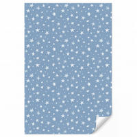 KINDERTAPETE - Sterne - Muster - Blau - 140x220 cm - Hellblau, Papier (140/220cm) - OnlyWow