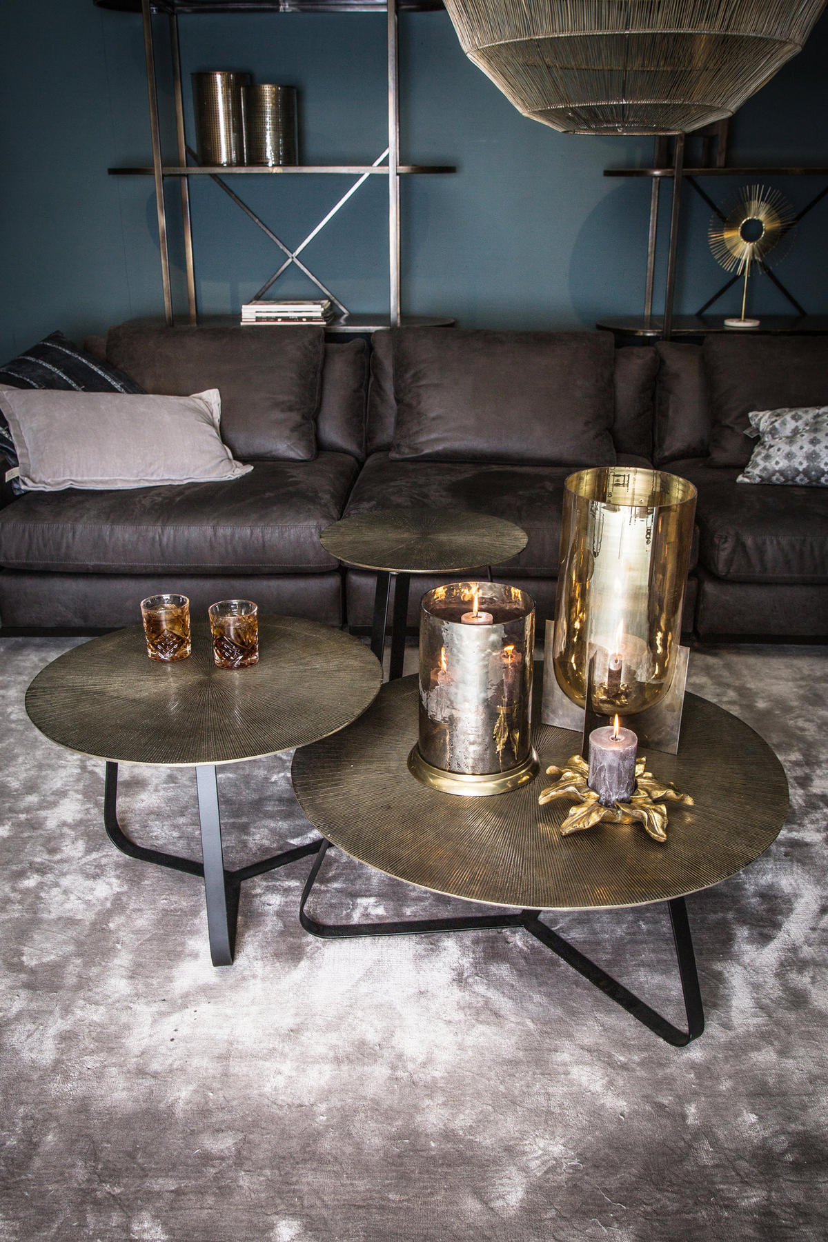 COUCHTISCH Kae Schwarz 79/79/32cm - Schwarz, Metall (79/79/32cm) - PTMD Collection