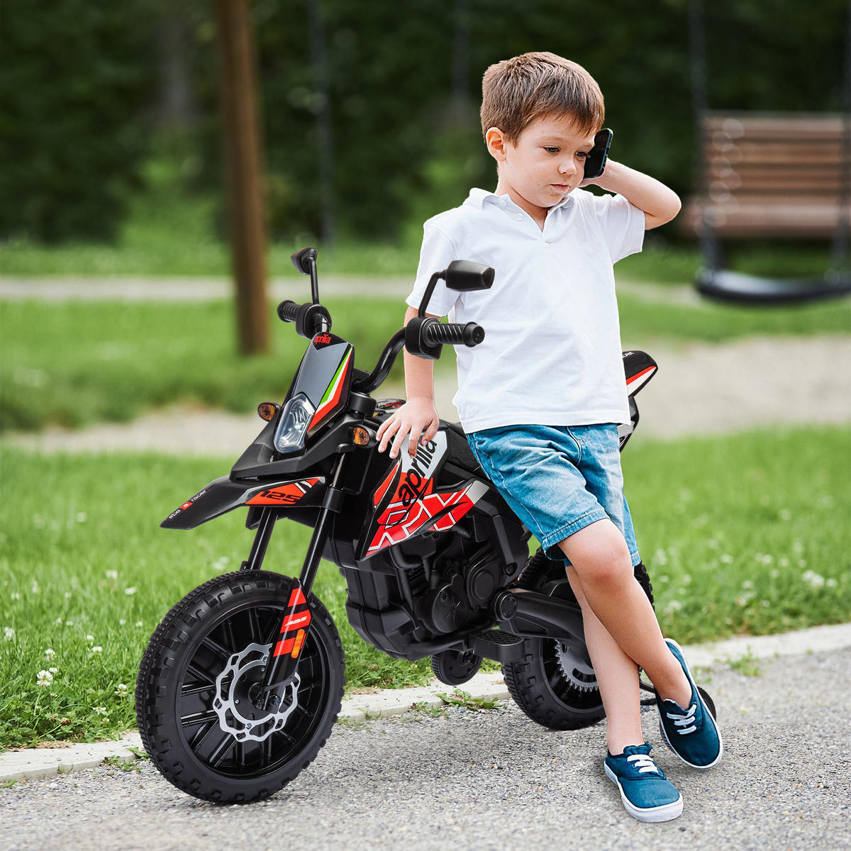 ELEKTRO-MOTORRAD DE-13115 2 Motoren Rot - Rot, Kunststoff (106.5/56/80cm) - ComfortXL