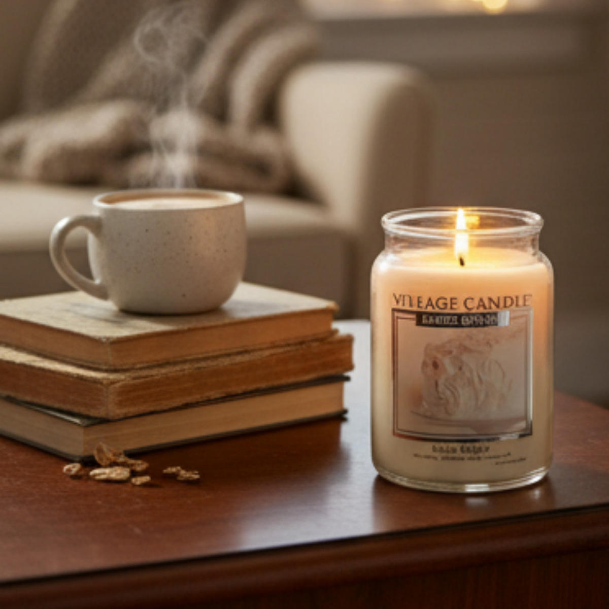 DUFTKERZE Dolce Delight Creme Glas 602g 2 Dochte - Creme, Glas (15cm) - Village Candle