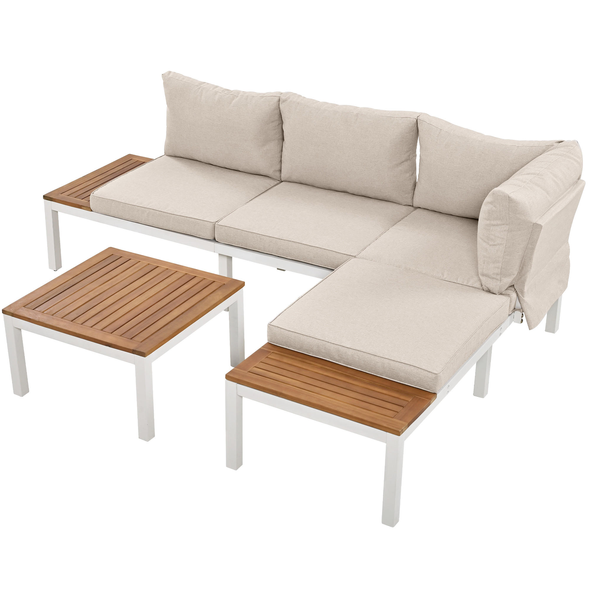LOUNGEGRUPPE Beige - Beige, Metall - ComfortXL