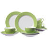KAFFEESERVICE Doppio Grün 12er Set - Grün, Keramik (1/1/1cm) - Ritzenhoff Breker