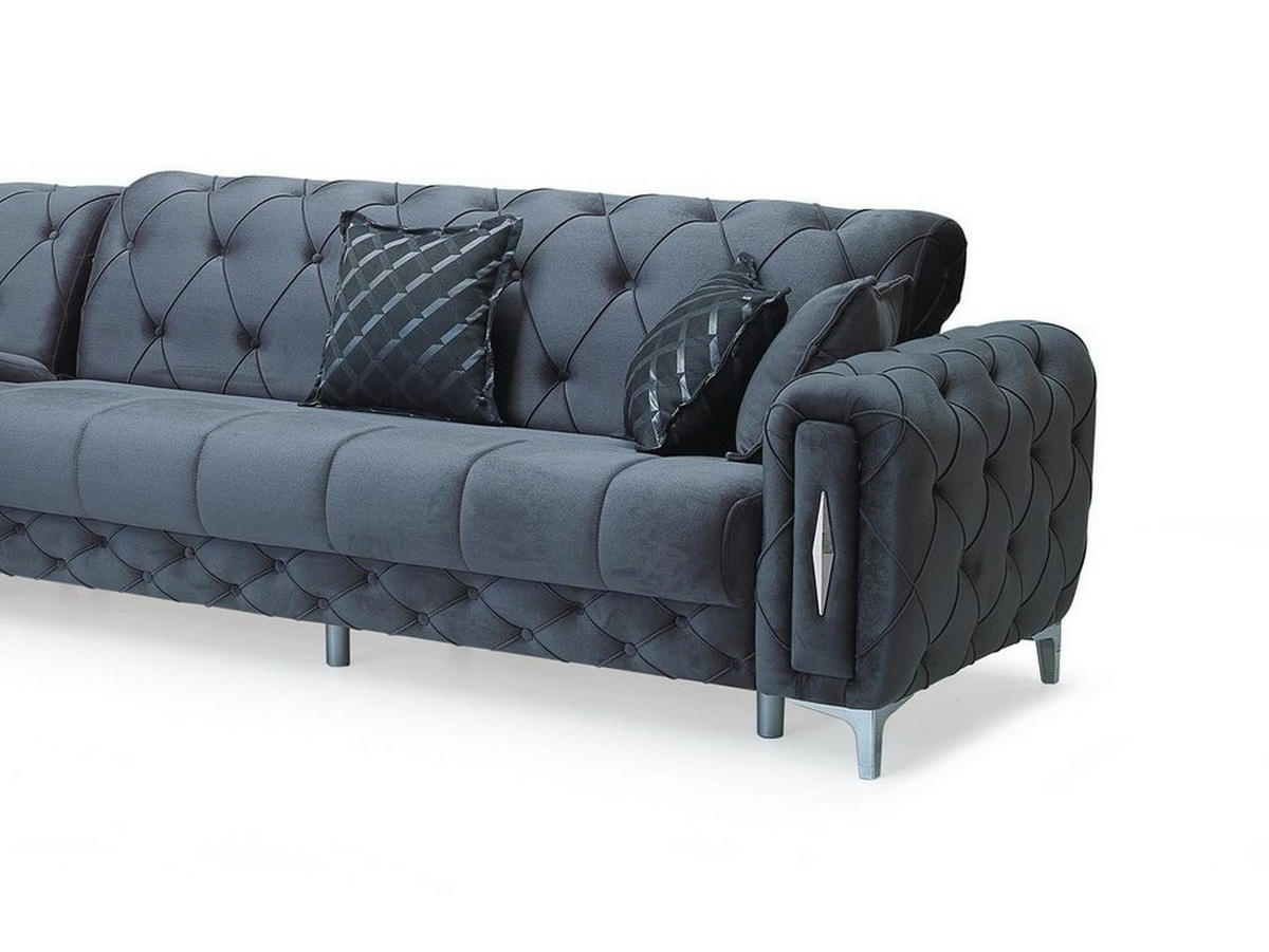 ECKSCHLAFSOFA Patna Anthrazit Relax - Langer Schenkel Rechts - Anthrazit, Holzwerkstoff/Kunststoff (180/310cm)