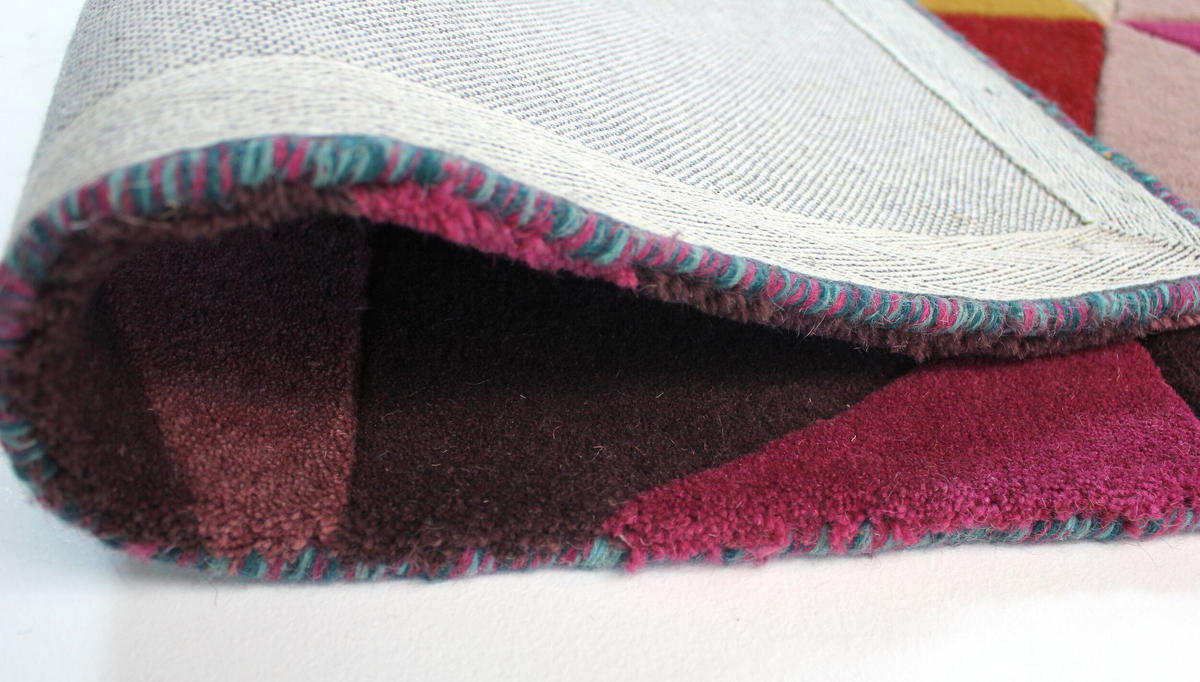 WOLLTEPPICH Bunt geometrisch handgetuftet DERWENT BROOKE, Multi 120x170 cm - Multicolor, Textil (120/170cm) - KADIMA DESIGN