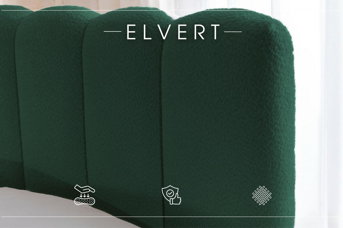 POLSTERBETT aus Polyester Elvert 120x200 cm, Dunkelgrün - Dunkelgrün, Textil (120/200cm) - Meblito