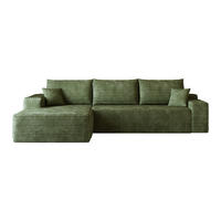 L-FÖRMIGES ECKSOFA Grün 270/175/83 cm 3-Sitzer Modular Cordstoff Ohne Montage - Grün, Textil (270/175cm) - PANGIVO