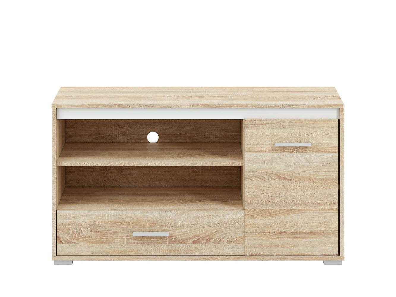 LOWBOARD Avo Sonoma Eiche, Absetzung austauschbar 120 / 34 / 66cm - Braun/Sonoma Eiche, Holz/Holzwerkstoff (120/66/34cm) - Feldmann-Wohnen