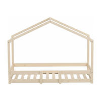 HAUSBETT INDIANA mit Lattenrost / Kinderbett 90x190 - Natural - Naturfarben, Holz (90/190cm) - Weber Industries