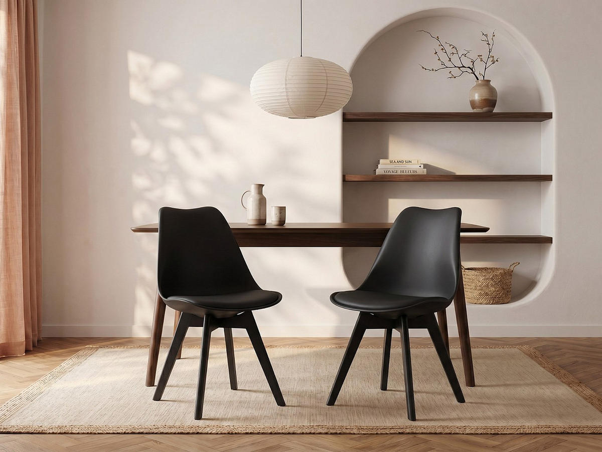 STUHL - 49 cm x 57 cm - Plastik - Schwarz - JODY - Schwarz, Kunststoff (49/82/57cm) - Vente-Unique