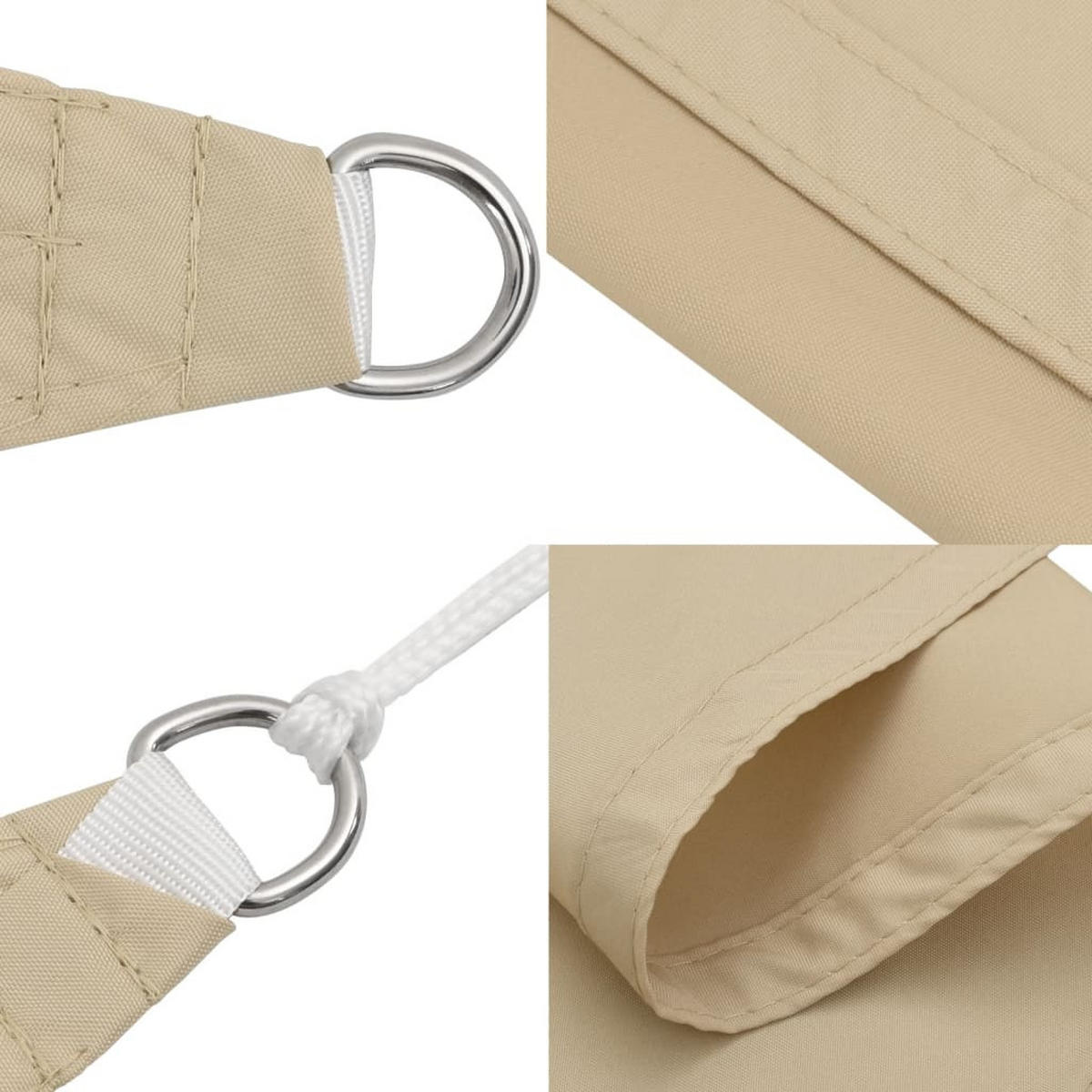 SONNENSEGEL Oxford-Gewebe Quadratisch 6/6 M Beige - Beige, Textil (600/600cm) - vidaXL