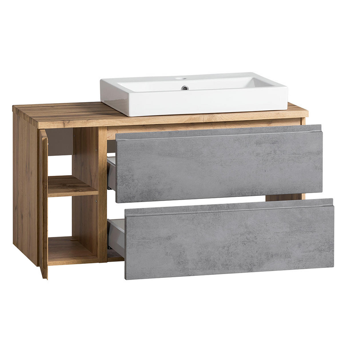 WASCHTISCH Vasto-03 - Braun, Holzwerkstoff (105/66/47cm) - Lomado