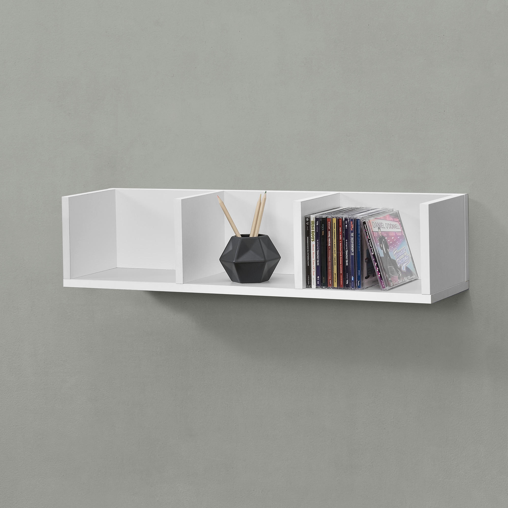 WANDREGAL Isua - Weiß, Holzwerkstoff (75/17/17cm) - [en.casa]