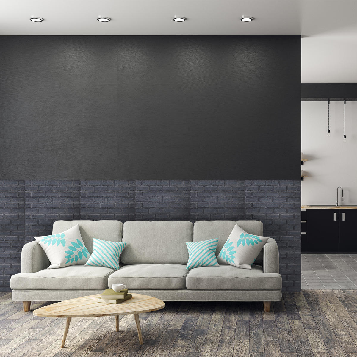 10XSTĚNOVÉ panely - měděná, textil/plast (0.5/70/70cm) - Relaxdays