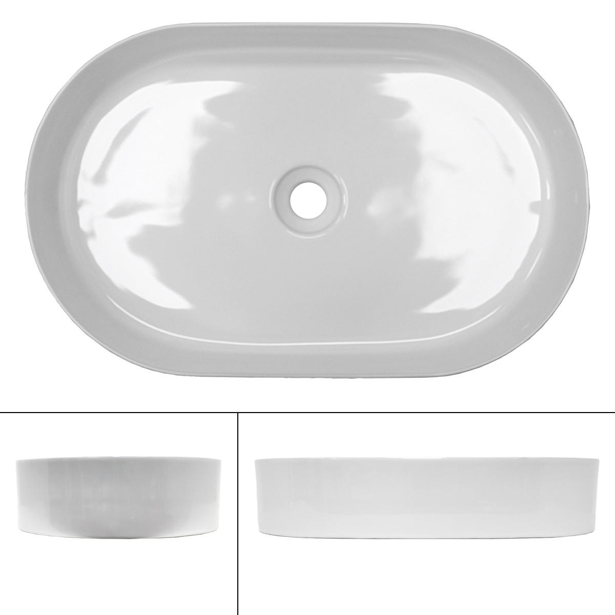 WASCHBECKEN - Weiß, Keramik (38/12.5/60.5cm) - ECD-Germany