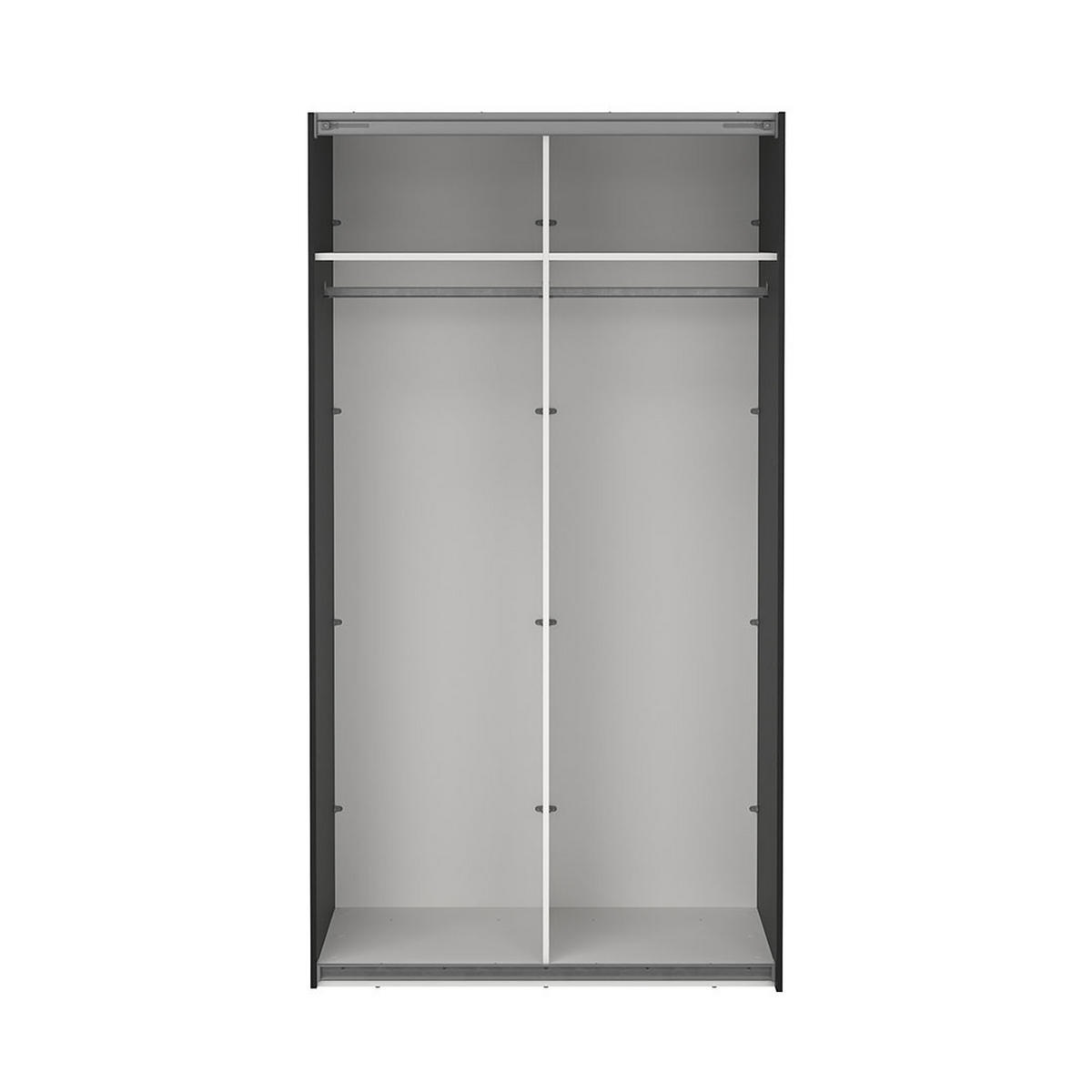 SCHIEBETÜRENSCHRANK, Como, Schwarz, Holzwerkstoff, 119 x 67 x 221 cm - Schwarz, Holzwerkstoff (119/221/67cm) - ebuy24