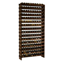 WEINREGAL NAVARRA aus Holz 219x103x28cm 160 Flaschen auf 16 Ebenen Braun geölt - Braun, Holz (103/219/28cm) - PROREGAL