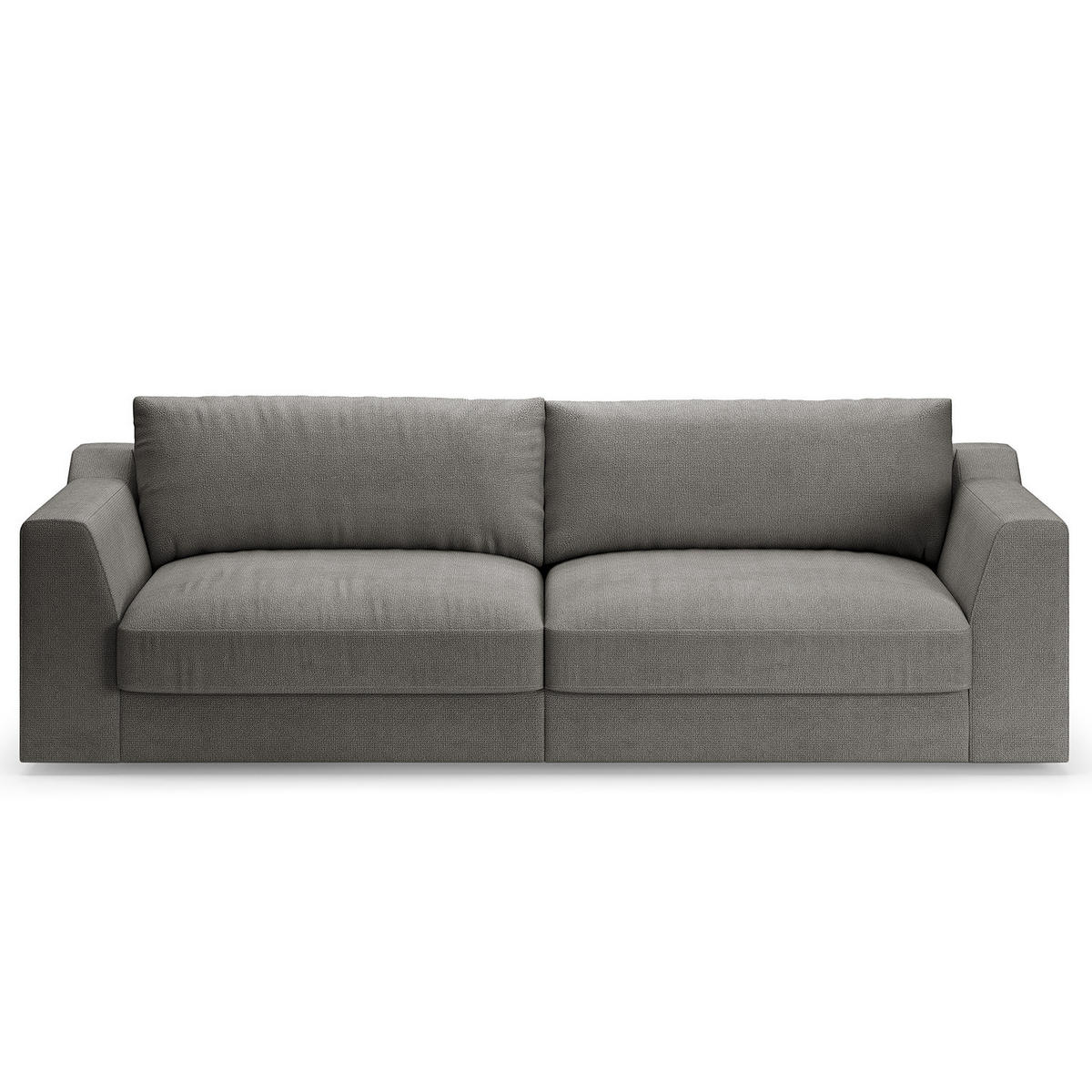 BIG-SOFA - Grau, Kunststoff/Textil (274/90/112cm) - home24