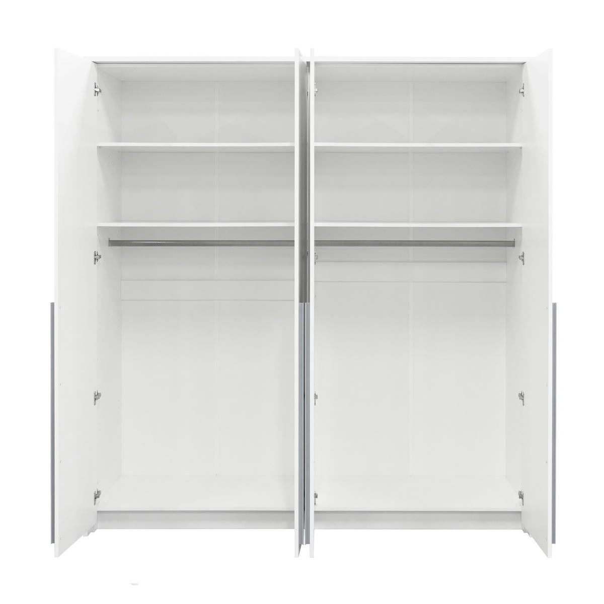KLEIDERSCHRANK Genua 210 cm, Beige, 4 Türen - Beige, Holzwerkstoff (210/217/65cm) - Bettso