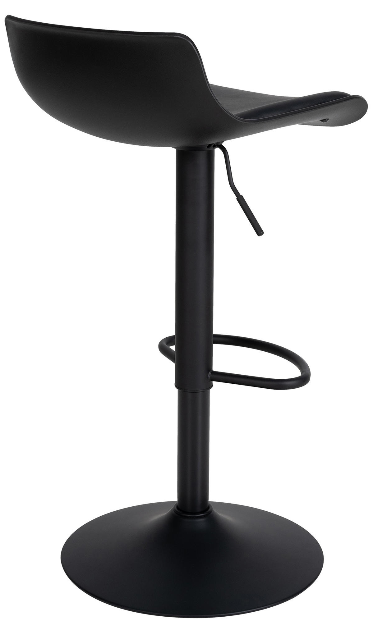 BARHOCKER Averna Kunstleder schwarz - Schwarz, Kunststoff/Metall (43/94/44cm) - TPFLiving