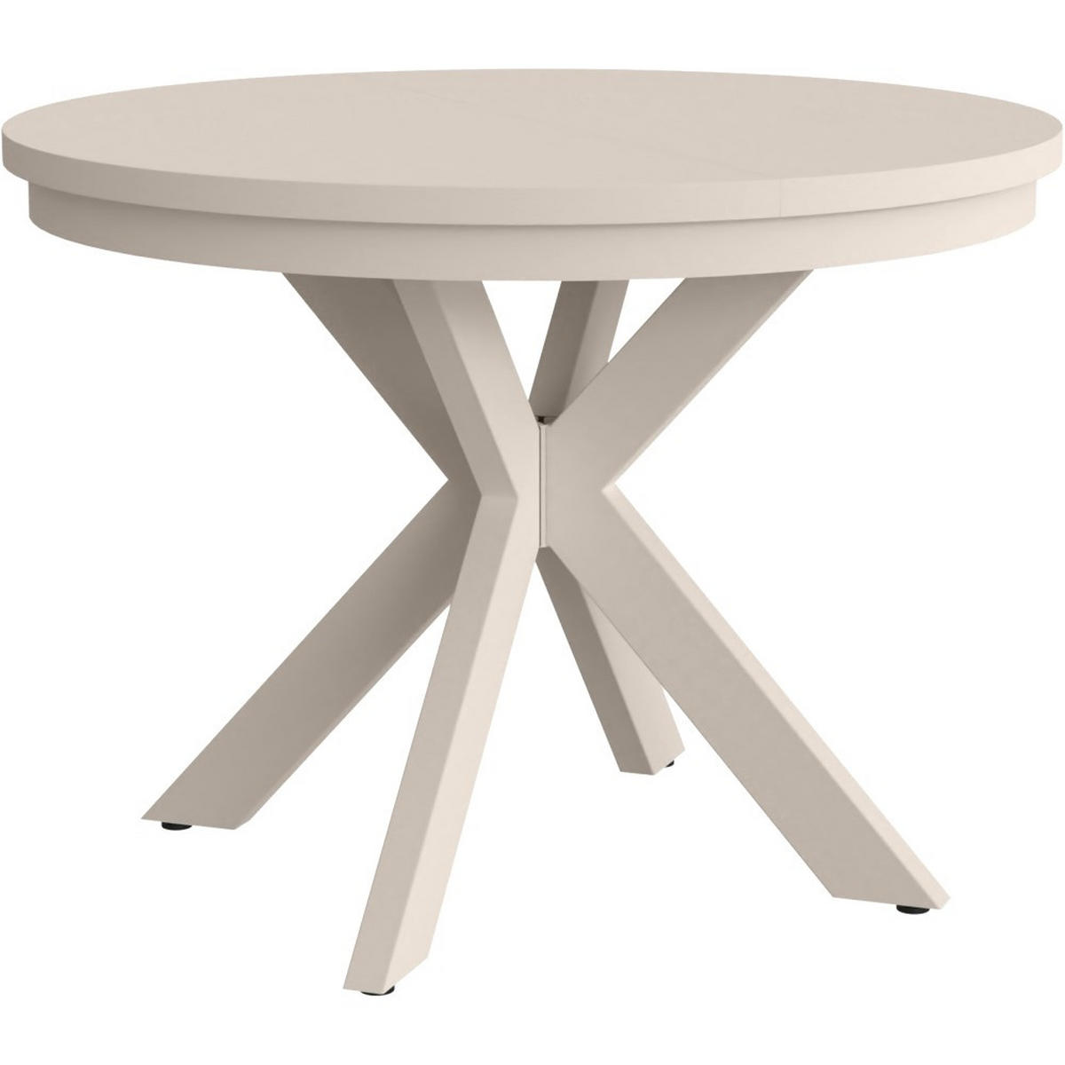 ESSTISCH Bilbao, Runder, mit Metallbeinen, Kaschmir - Kaschmir, Holzwerkstoff/Metall (100/100/77cm) - Beautysofa