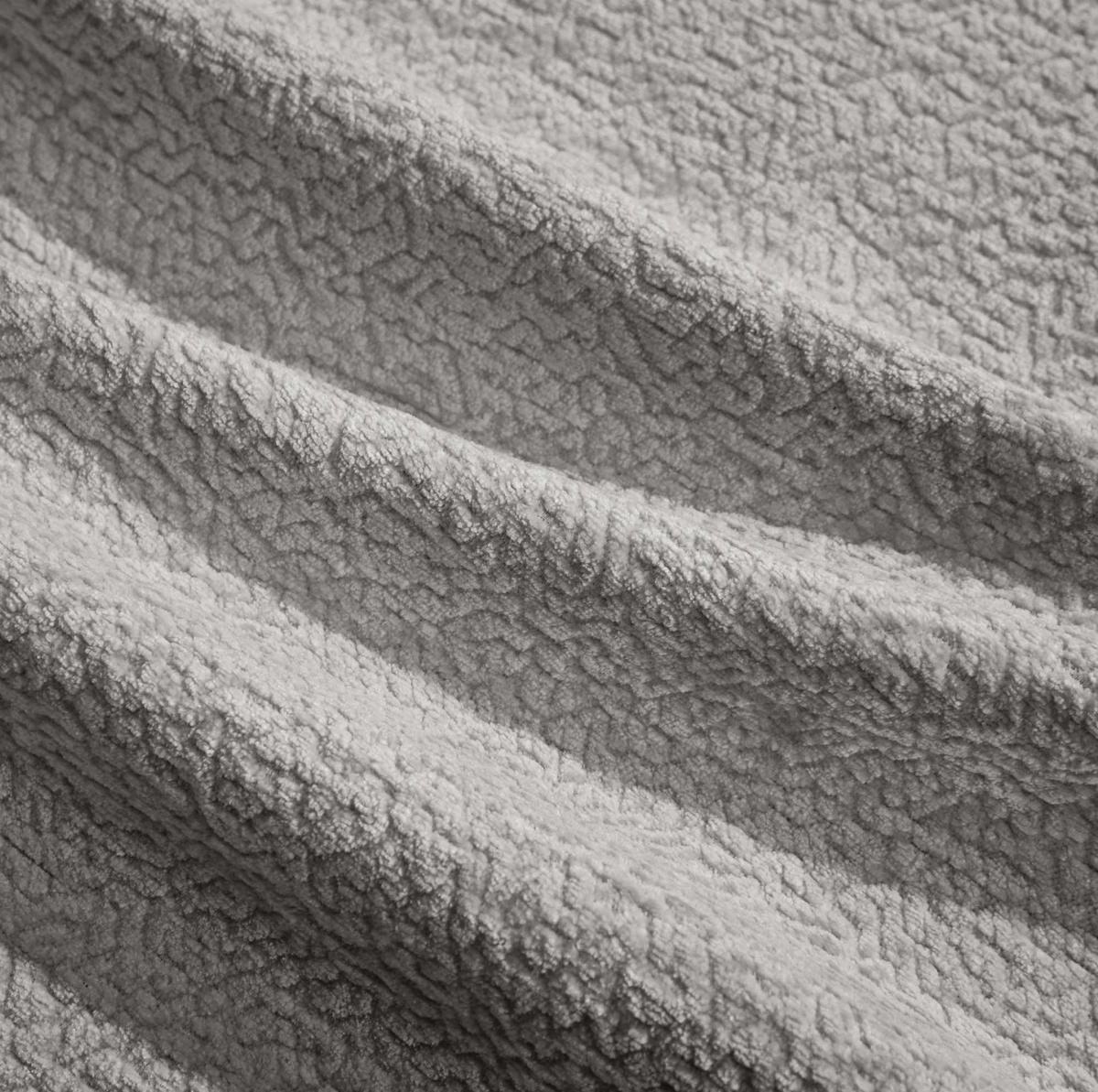 WOHNLANDSCHAFT 260/149/90 cm aus Chenille in Hellgrau mit Steppnähten - Hellgrau, Textil (149/90/260cm) - Flora Grace