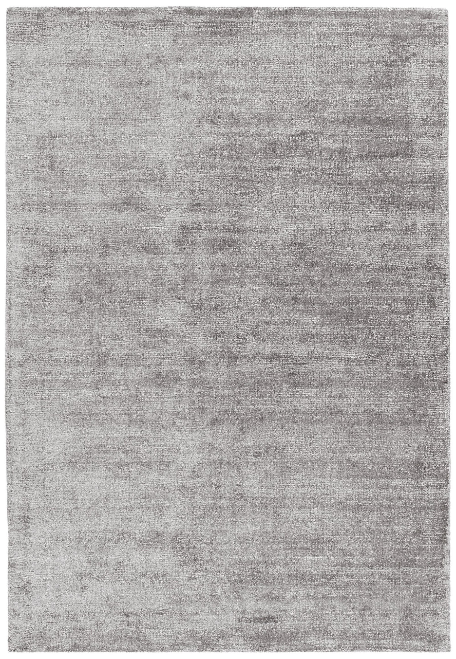 TEPPICH Viskose handgewebt zeitloses Design BARI, Silber 160x230 cm - Silberfarben, Textil (160/230cm) - KADIMA DESIGN
