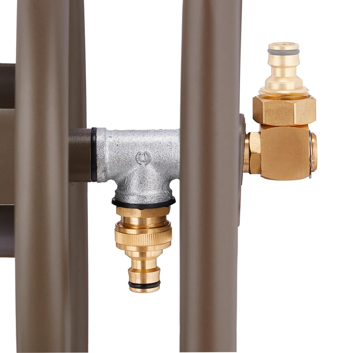 SCHLAUCHWAGEN - Braun, Kunststoff/Metall (53/81/80cm) - Relaxdays