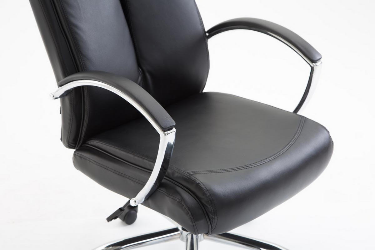 BÜROSTUHL Volute, Kunstleder Schwarz - Schwarz, Textil/Metall (65/125/73cm) - TPFLiving