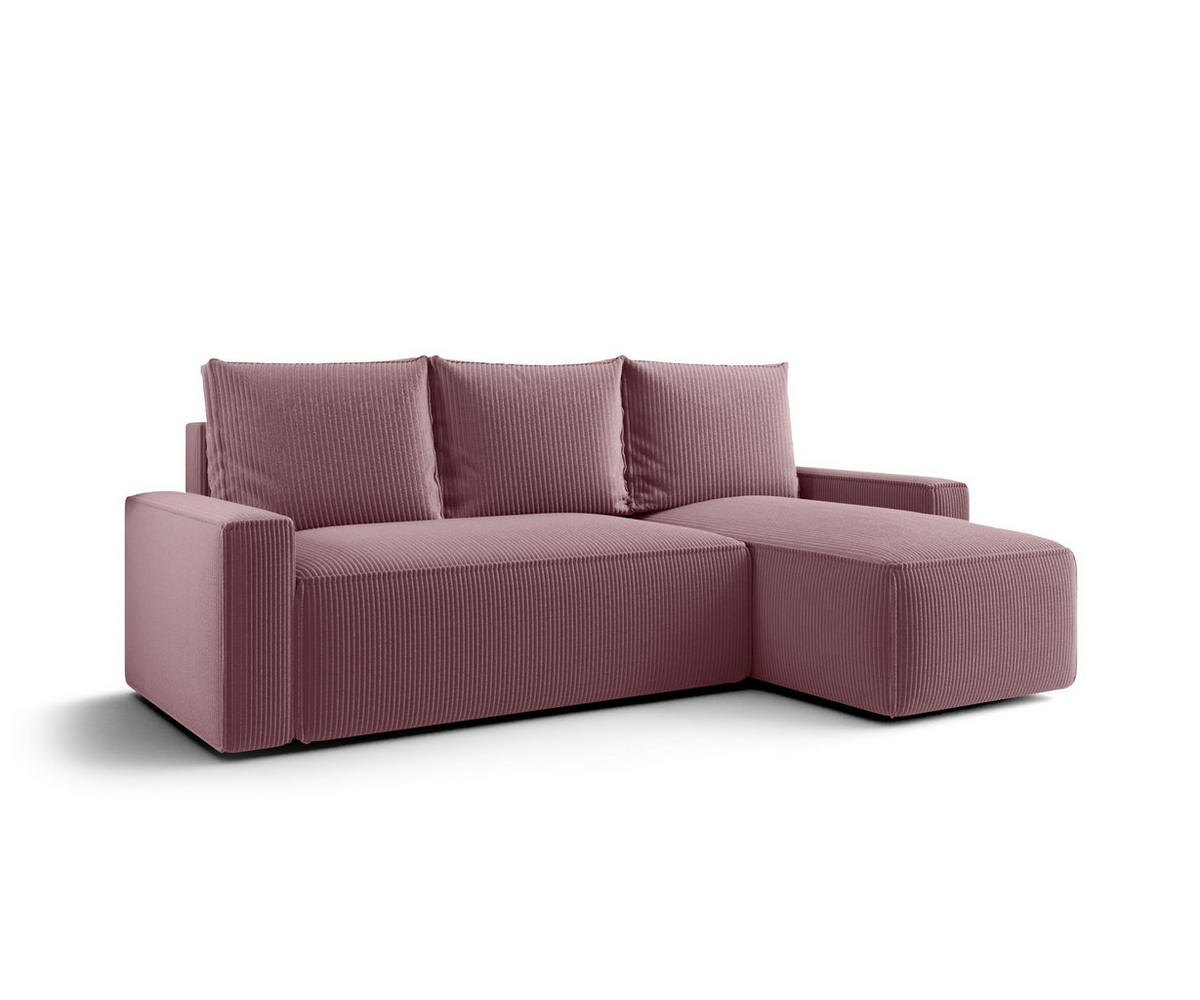 ECKSOFA mit Schlaffunktion SAVIO Poso 130 Rechts - Flieder, Textil (232/140cm) - Bedante