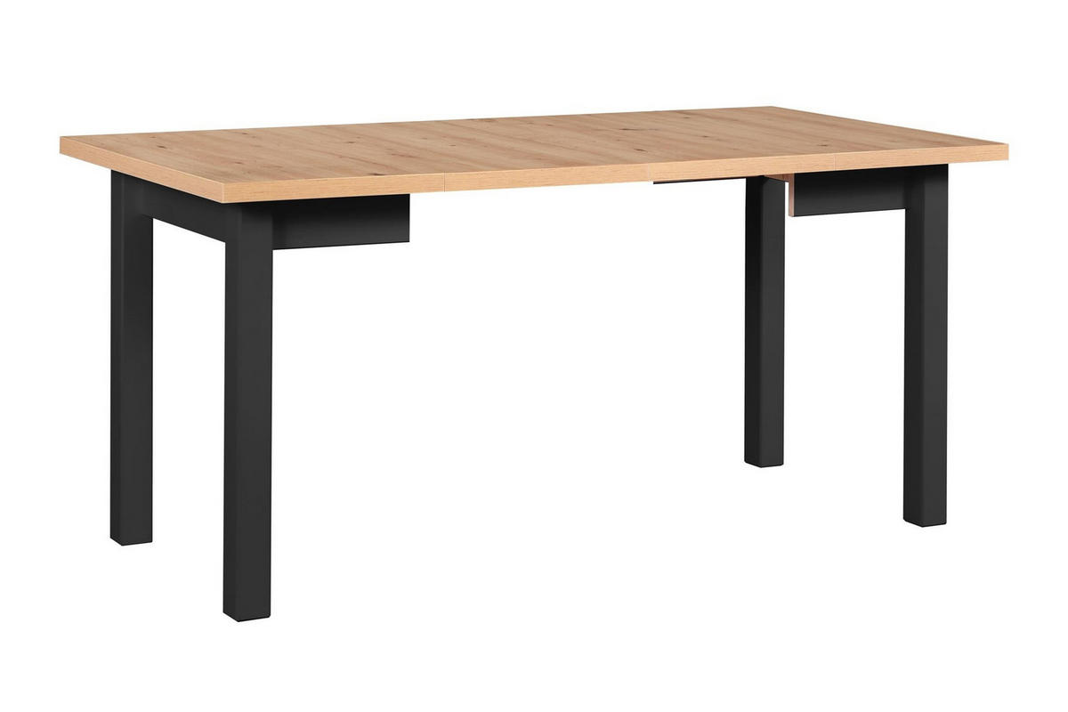 TISCH Max VIII Artisan Eiche, Klapptisch mit Schwarz Beine - Schwarz/Eiche Artisan, Holz/Holzwerkstoff (80/80/76cm) - Bettso