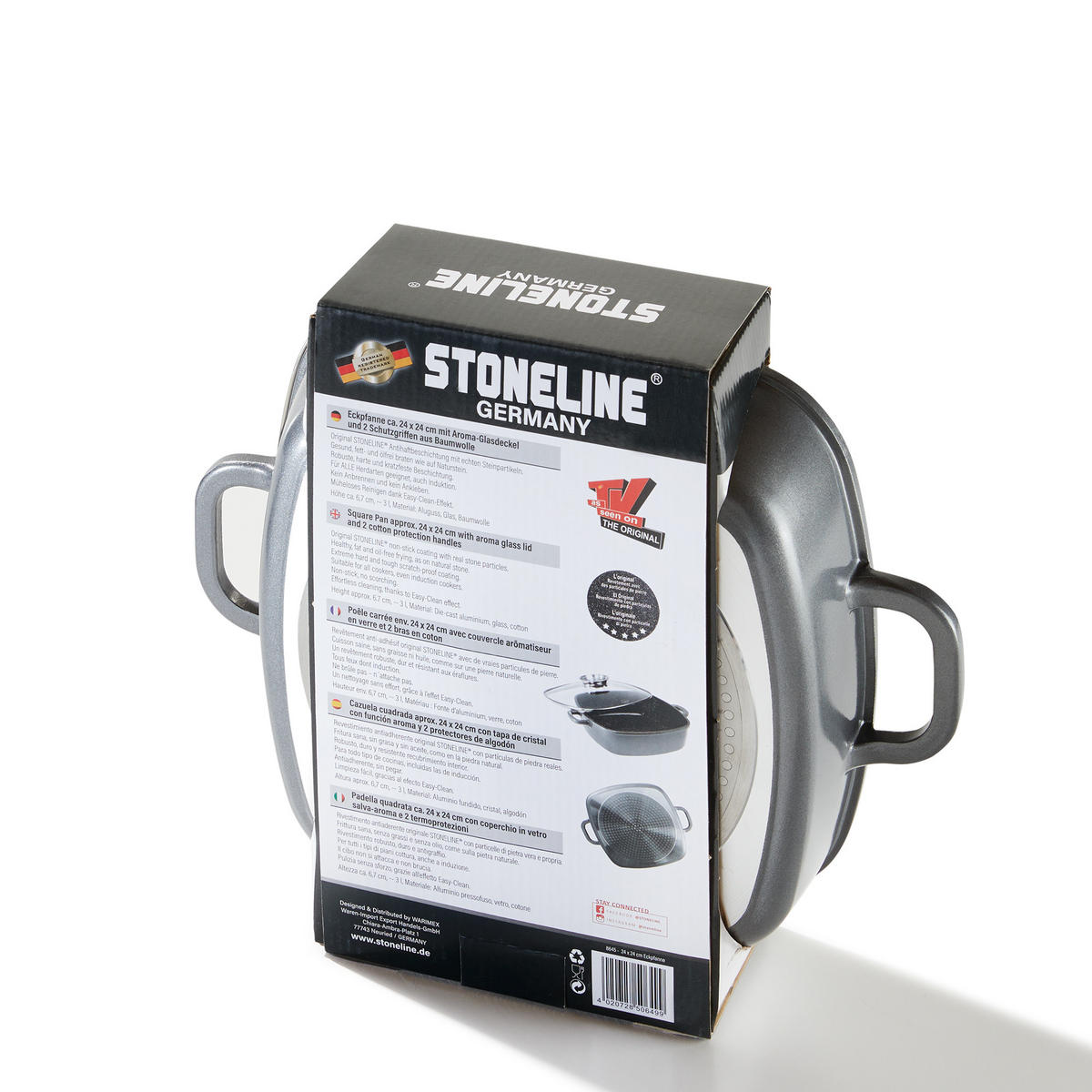 ECKPFANNE - Grau, Metall (35.5/24/6.7cm) - Stoneline
