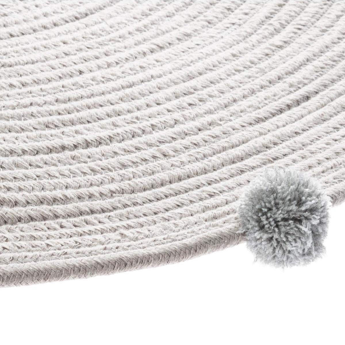 KINDERTEPPICH Ø 90 cm - Grau, Naturmaterialien (90/90cm) - Atmosphera Createur d´interieur