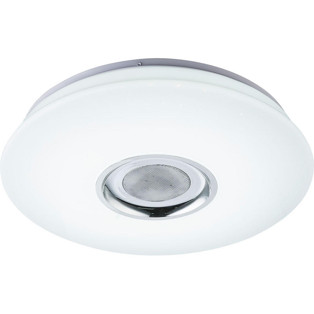 LED DECKENLEUCHTE Weiß mit Bluetooth und Lautsprecher - Weiß, Kunststoff (40/40/7.8cm) - Globo Lighting