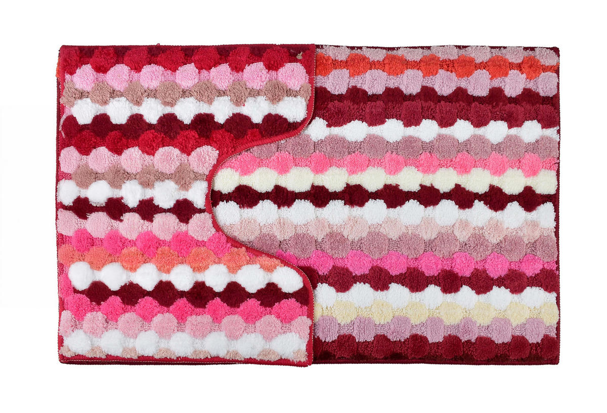 BADTEPPICH Zac Rosa 90/50/2 cm Textilien - Rosa, Textil (50/90cm) - Mondex
